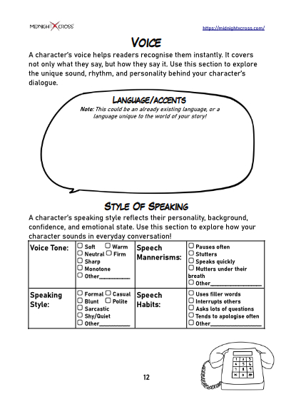 Pro Character Creation Worksheet Preview 12